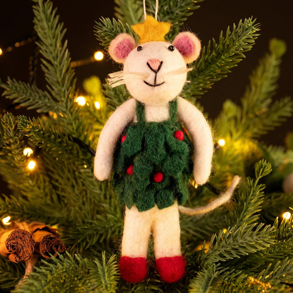 Amica Mouse in Holly Dress